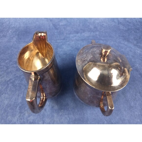 Cromargan Vintage Thick Gauge Silver Plated Sugar Milk Dish Set Made In Germany - Picture 4 of 10